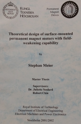 Theoretical design of surface-mounted permanent magnet motors with field-weakening capability