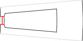 Illustration of slot opening width